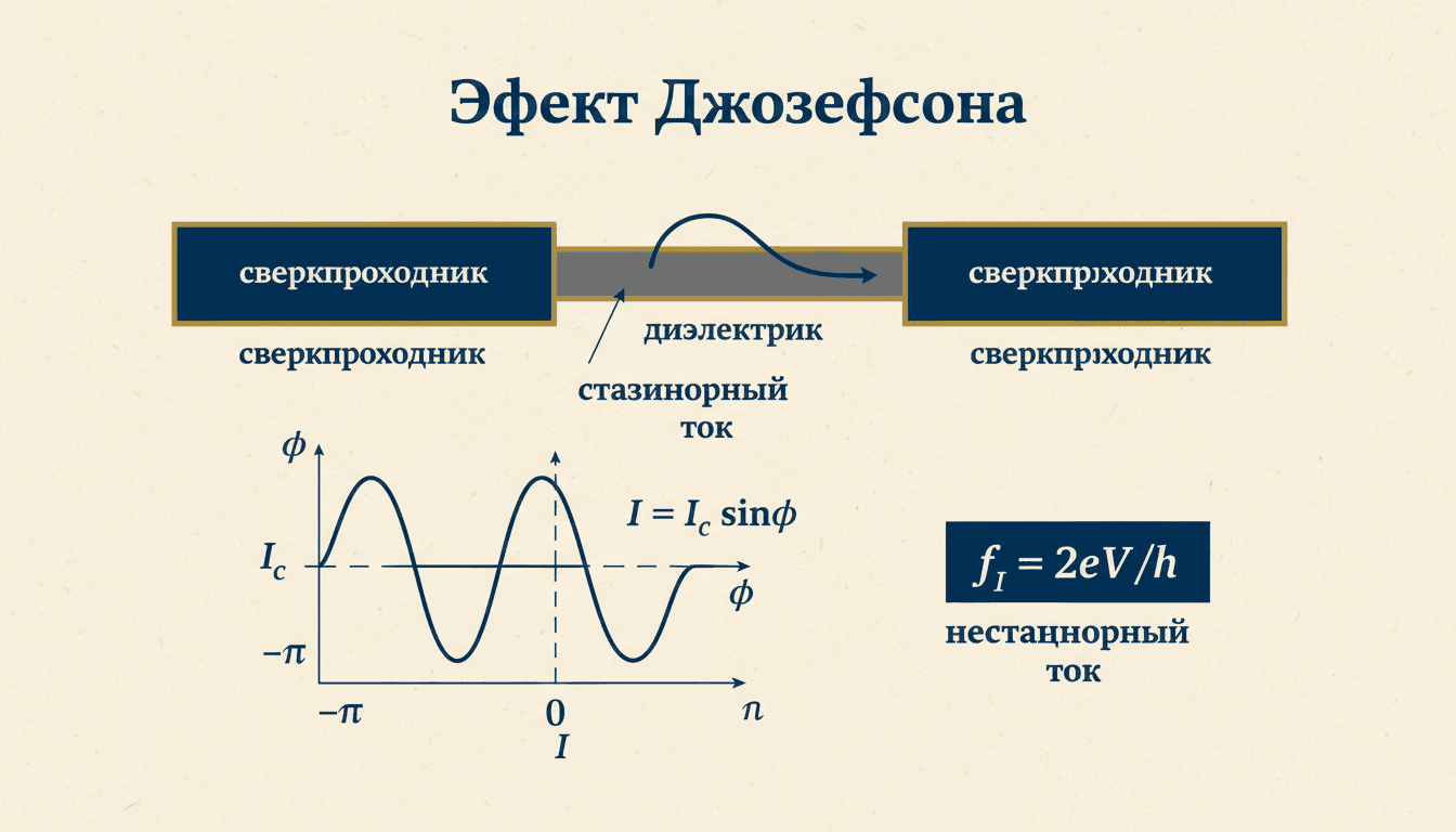 Эффект Джозефсона: туннельный сверхпроводящий ток и его применения