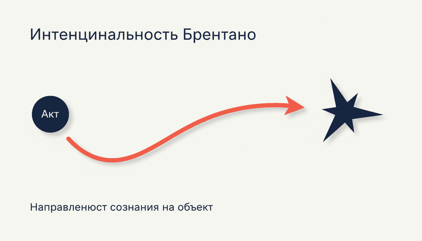 Интенциональность Брентано: направленность сознания и тезис 1874 года