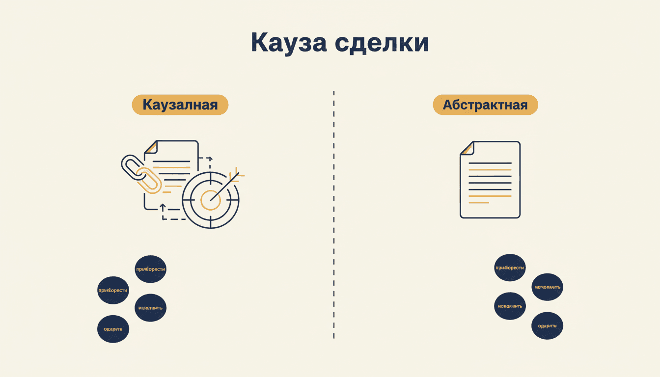 Кауза сделки: правовая цель, виды и значение для недействительности