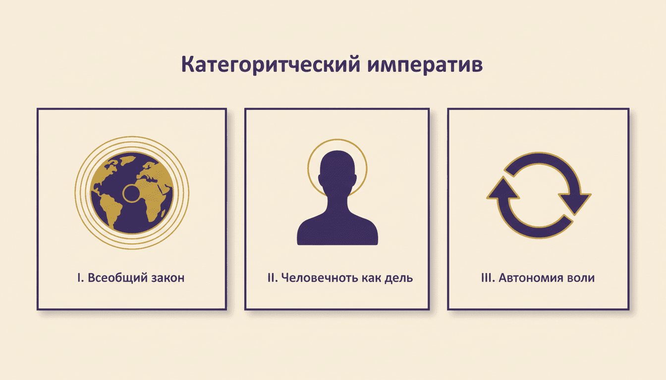 Концепция категорического императива Канта: три формулировки и логика