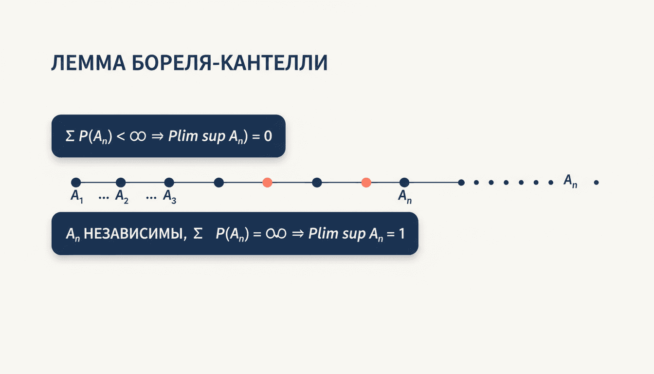 Лемма Бореля-Кантелли: формулировка, доказательство и применение