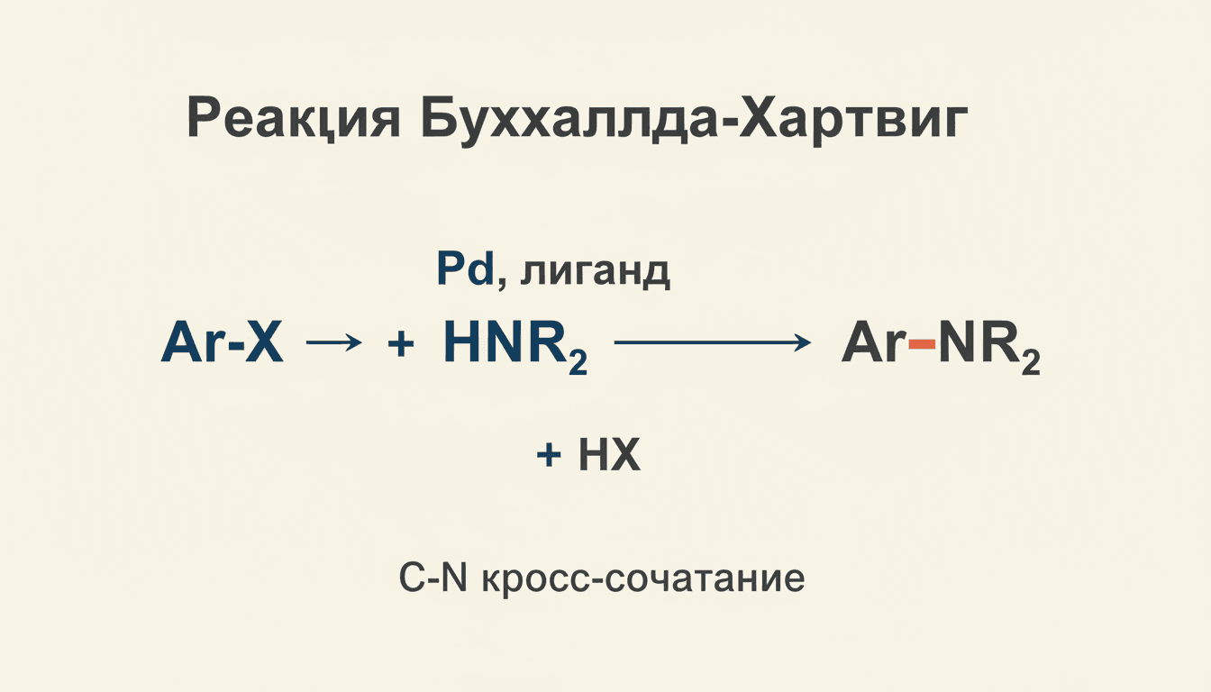 Реакция Бухвальда-Хартвига: Pd-катализируемое C-N кросс-сочетание