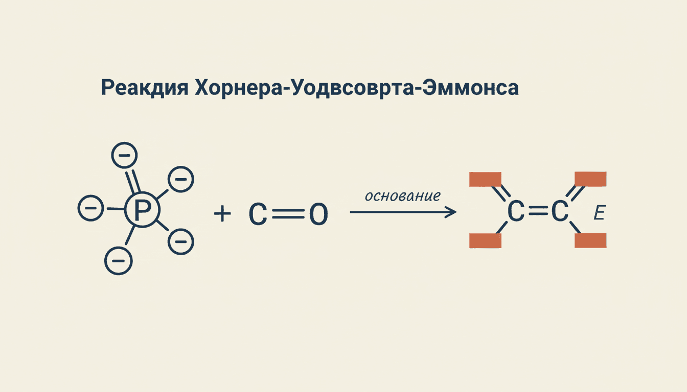 Реакция Хорнера-Уодсворта-Эммонса: E-селективное олефинирование