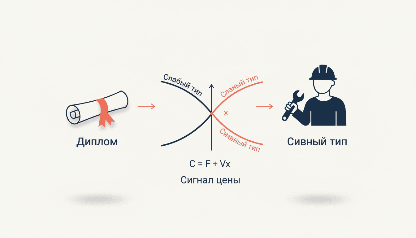 Сигнализирование Спенса: как образование передаёт скрытое качество