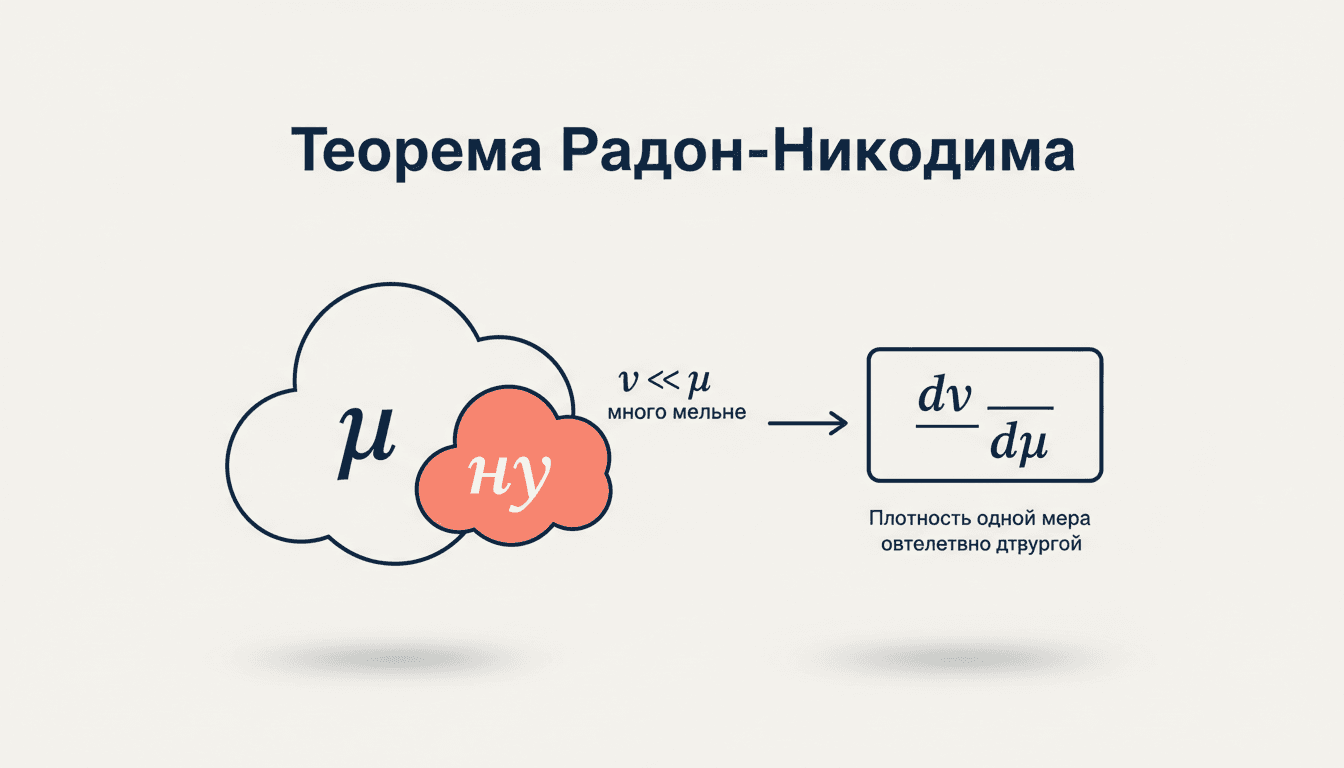 Теорема Радона-Никодима: формулировка, плотности и условное матожидание