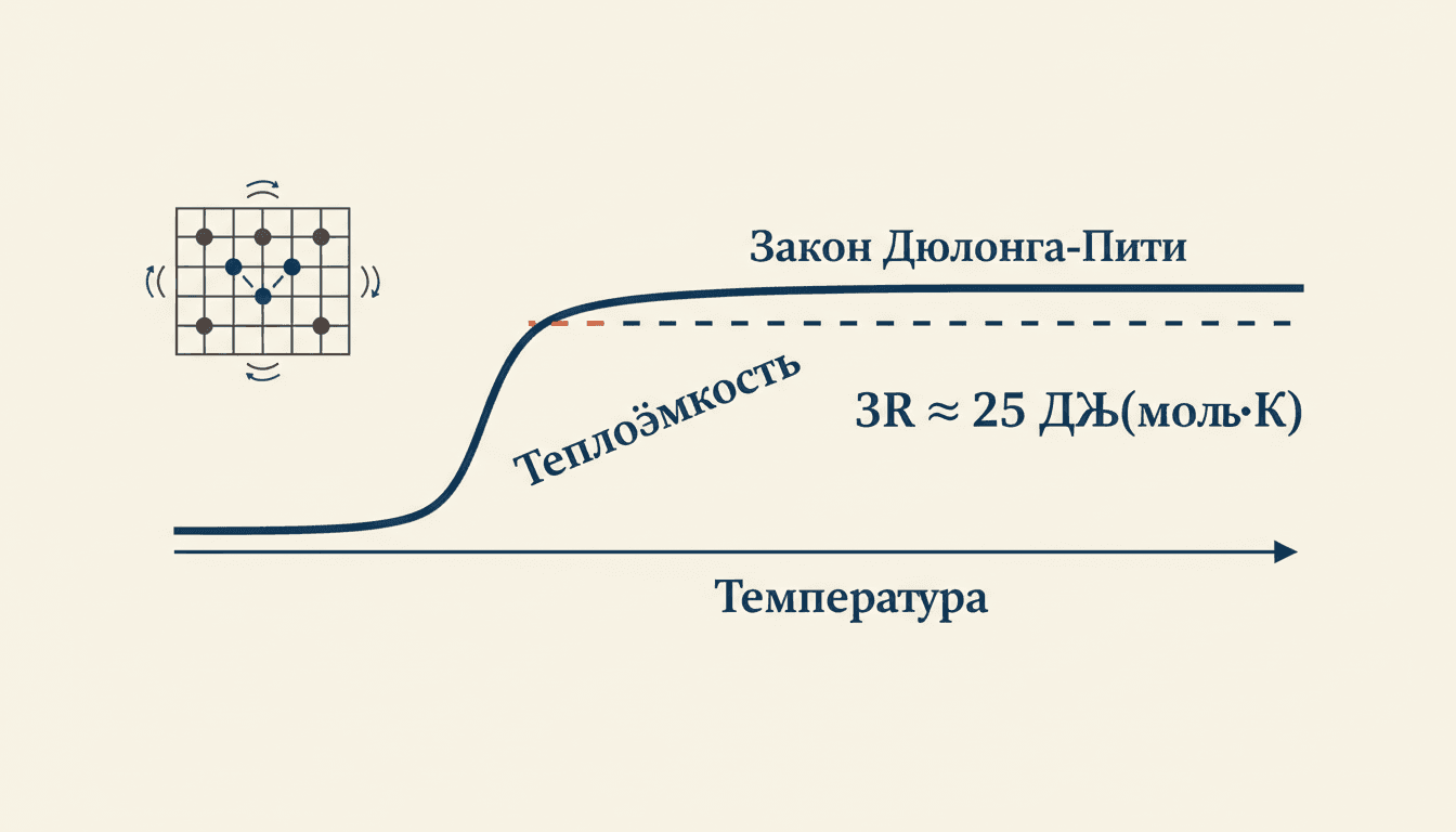 Закон Дюлонга–Пти: молярная теплоёмкость твёрдых тел