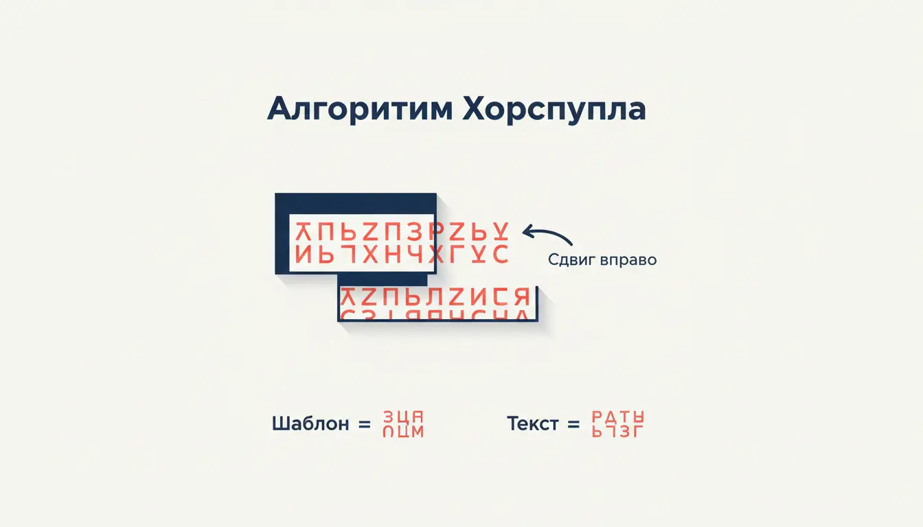 Алгоритм Бойера-Мура-Хорспула: как работает упрощённый BM