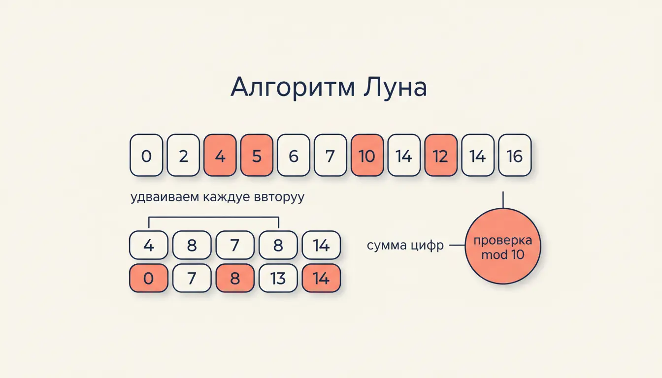 Алгоритм Луна: как проверить номер карты по модулю 10