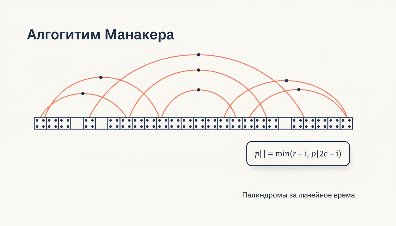 Алгоритм Манакера: поиск всех палиндромов за O(n)