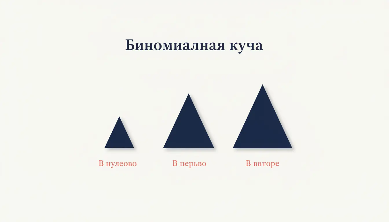 Биномиальная куча: операции и слияние за O(log n)