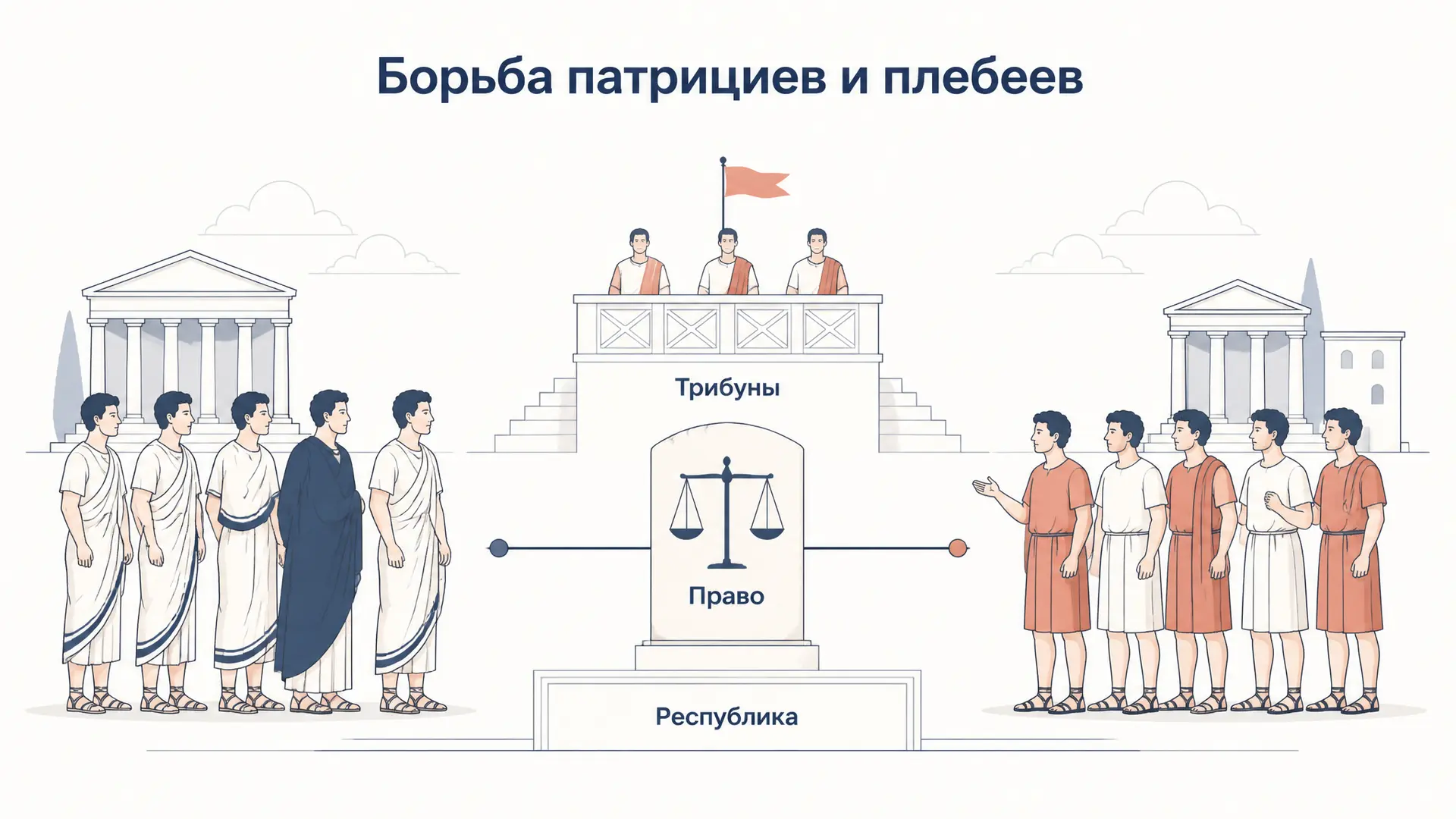Борьба патрициев и плебеев: этапы и итоги