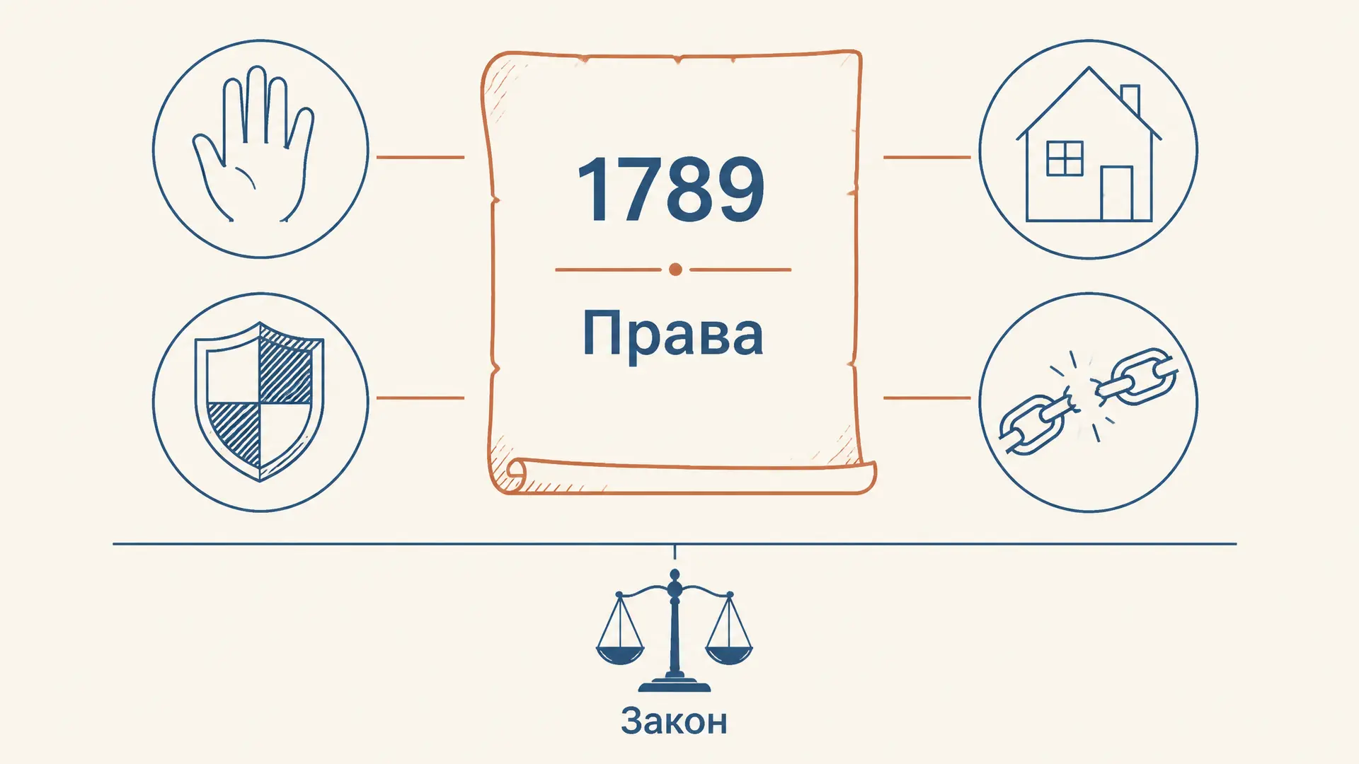 Декларация прав человека 1789: 17 статей