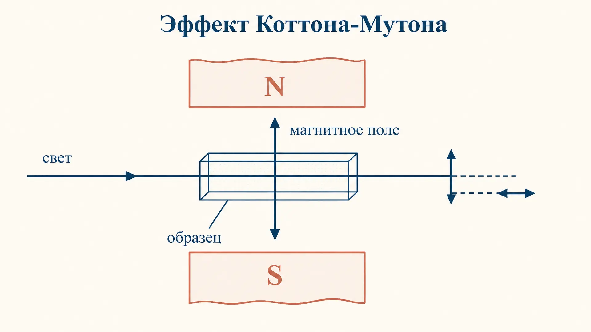 Эффект Коттона-Мутона: магнитное двулучепреломление
