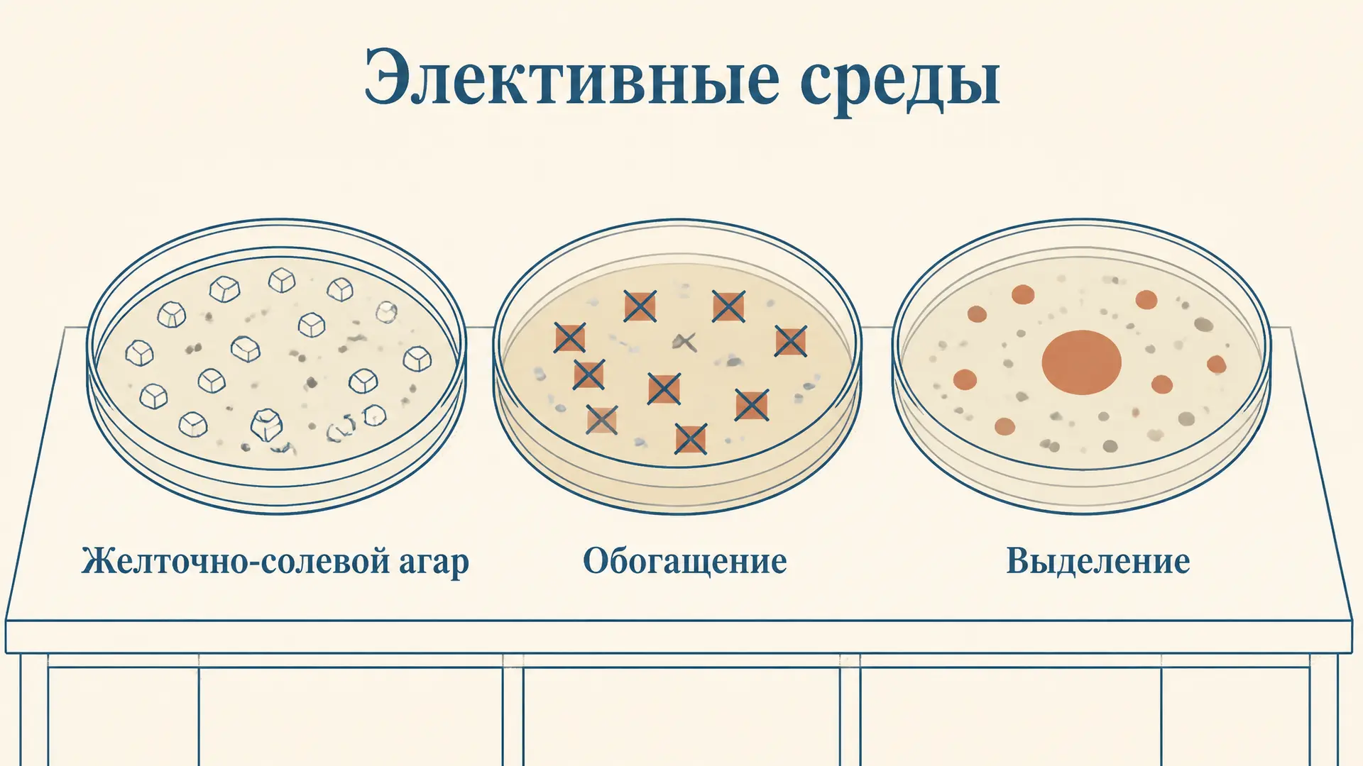 Элективные среды для бактерий: принцип действия