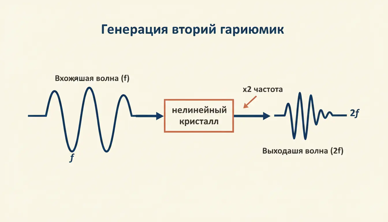 Генерация второй гармоники: нелинейная оптика и SHG