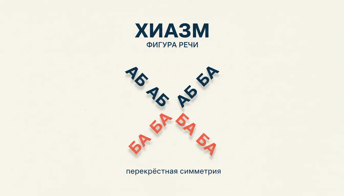 Хиазм как фигура речи: обратный параллелизм AB-BA в риторике
