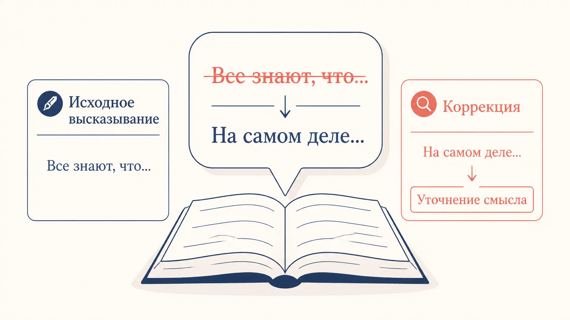 Коррекция - фигура речи: механизм и примеры
