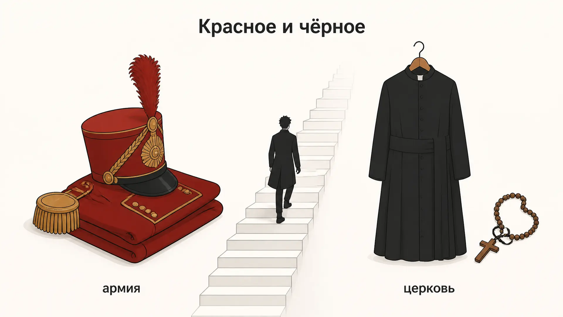Красное и чёрное: образ Жюльена Сореля и его путь