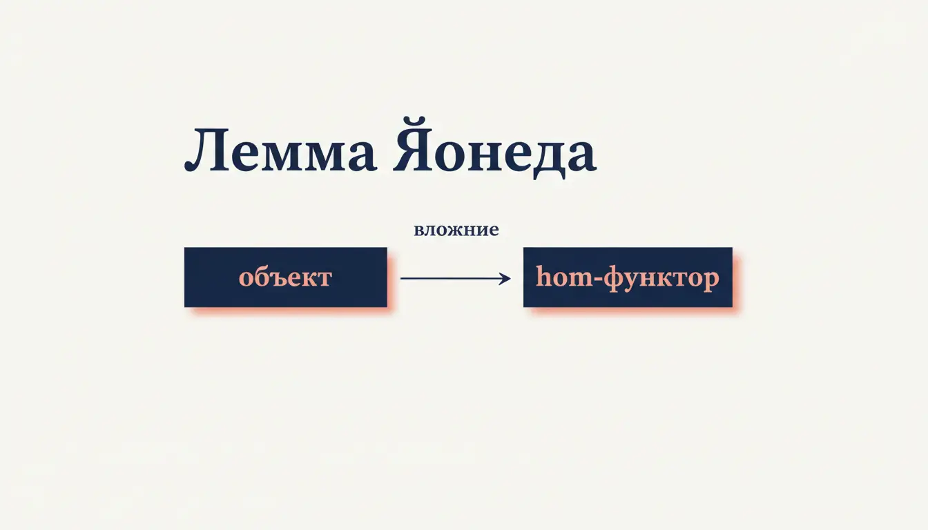 Лемма Йонеды: формулировка, доказательство, вложение