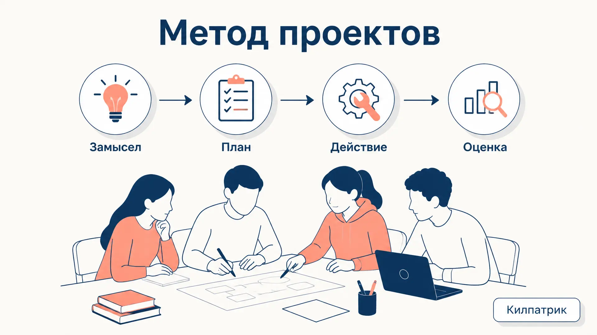 Метод проектов Килпатрика: этапы и типы