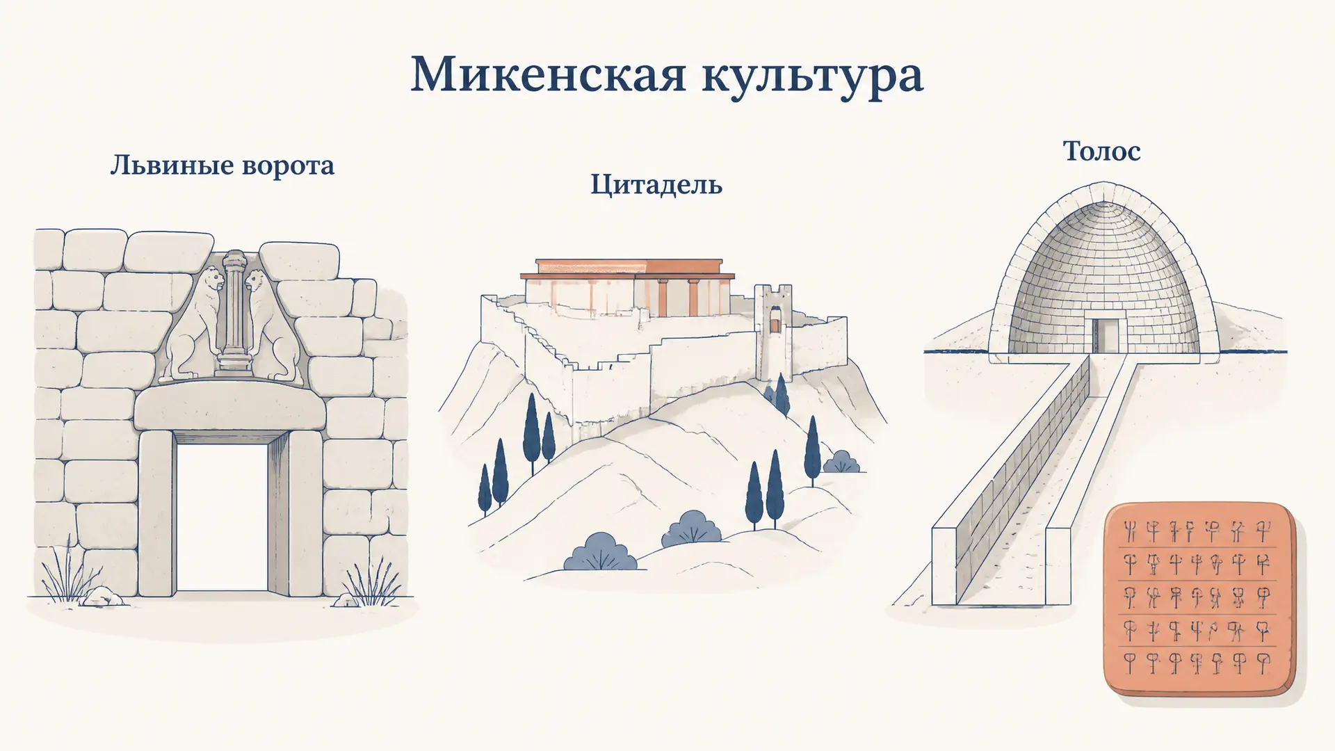 Микенская культура: черты, периоды и памятники