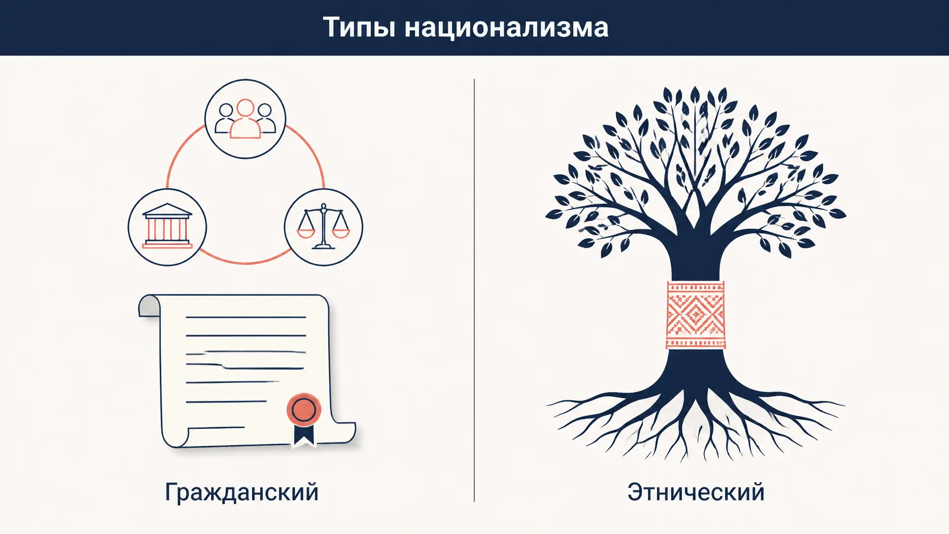 Типы национализма: гражданский, этнический и другие