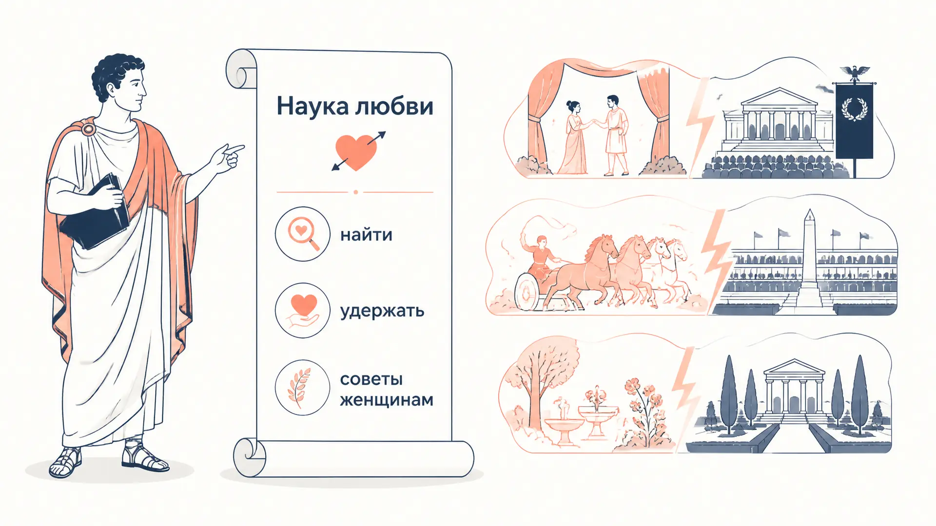 Наука любви Овидия: три книги и римская сатира