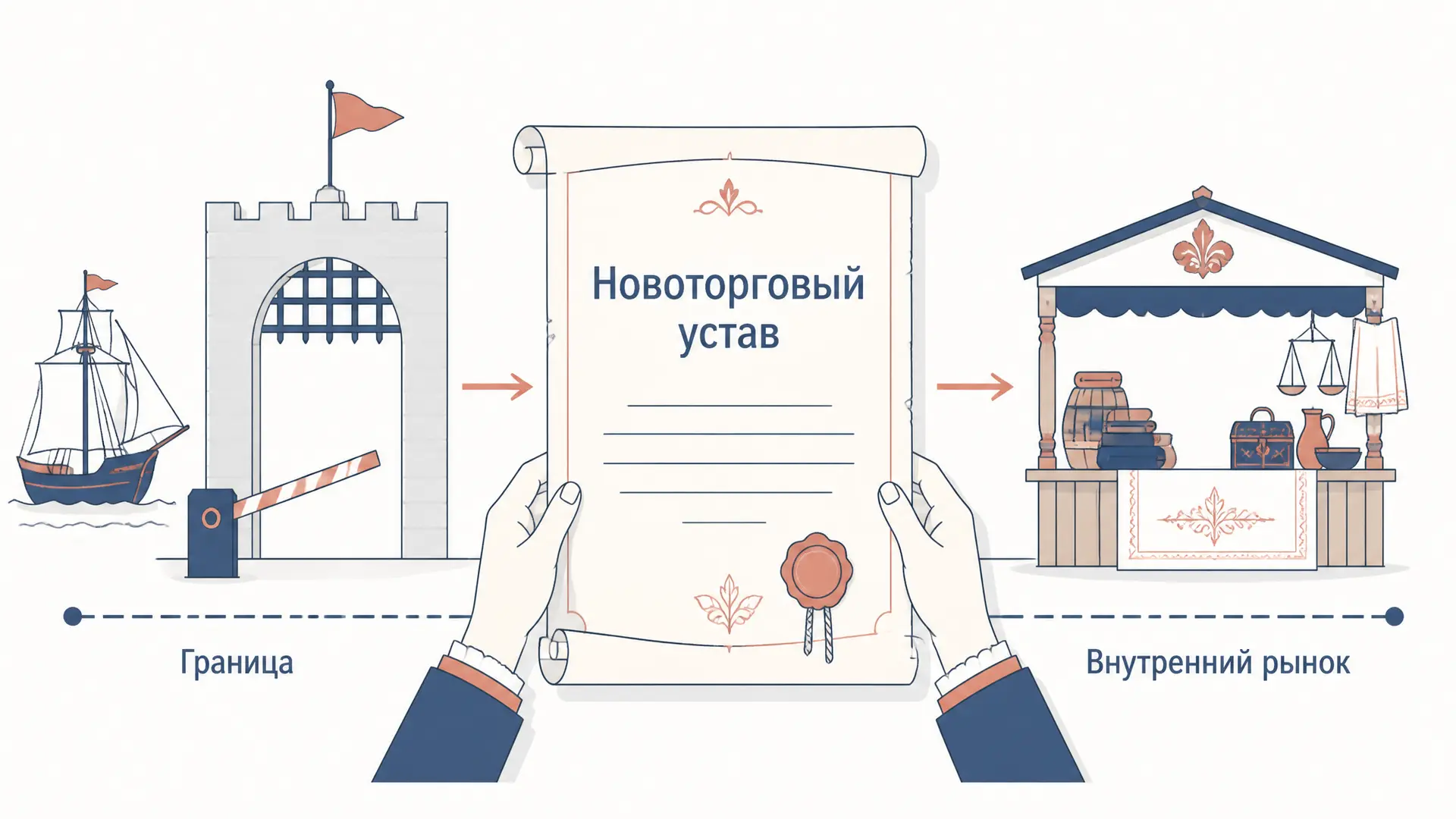 Новоторговый устав 1667: торговля и пошлины