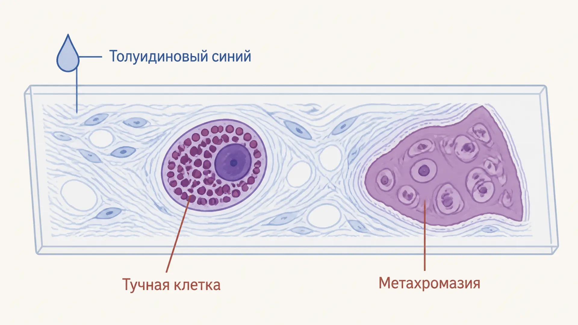 Окраска толуидиновым синим: метахромазия