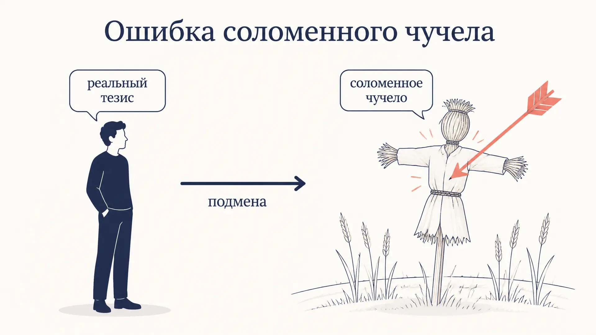 Ошибка соломенного чучела: подмена тезиса в споре