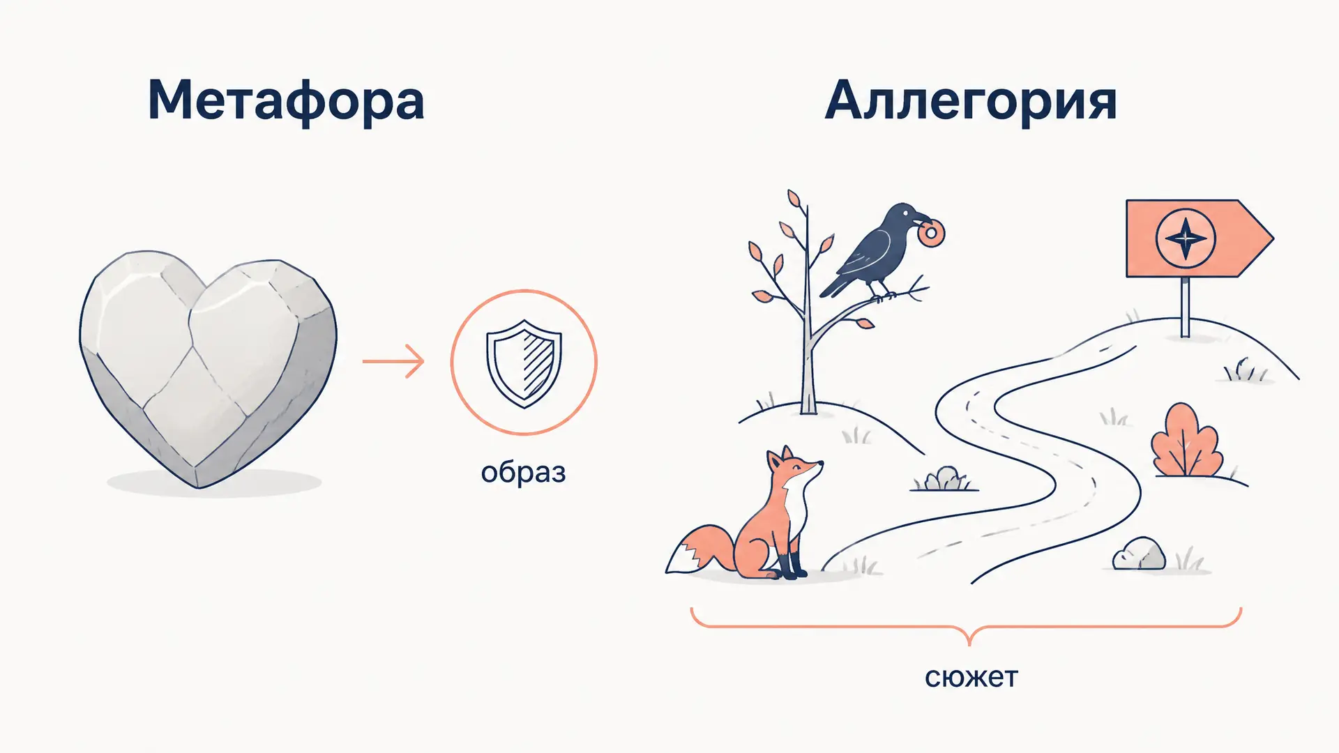 Отличие аллегории от метафоры: как не перепутать