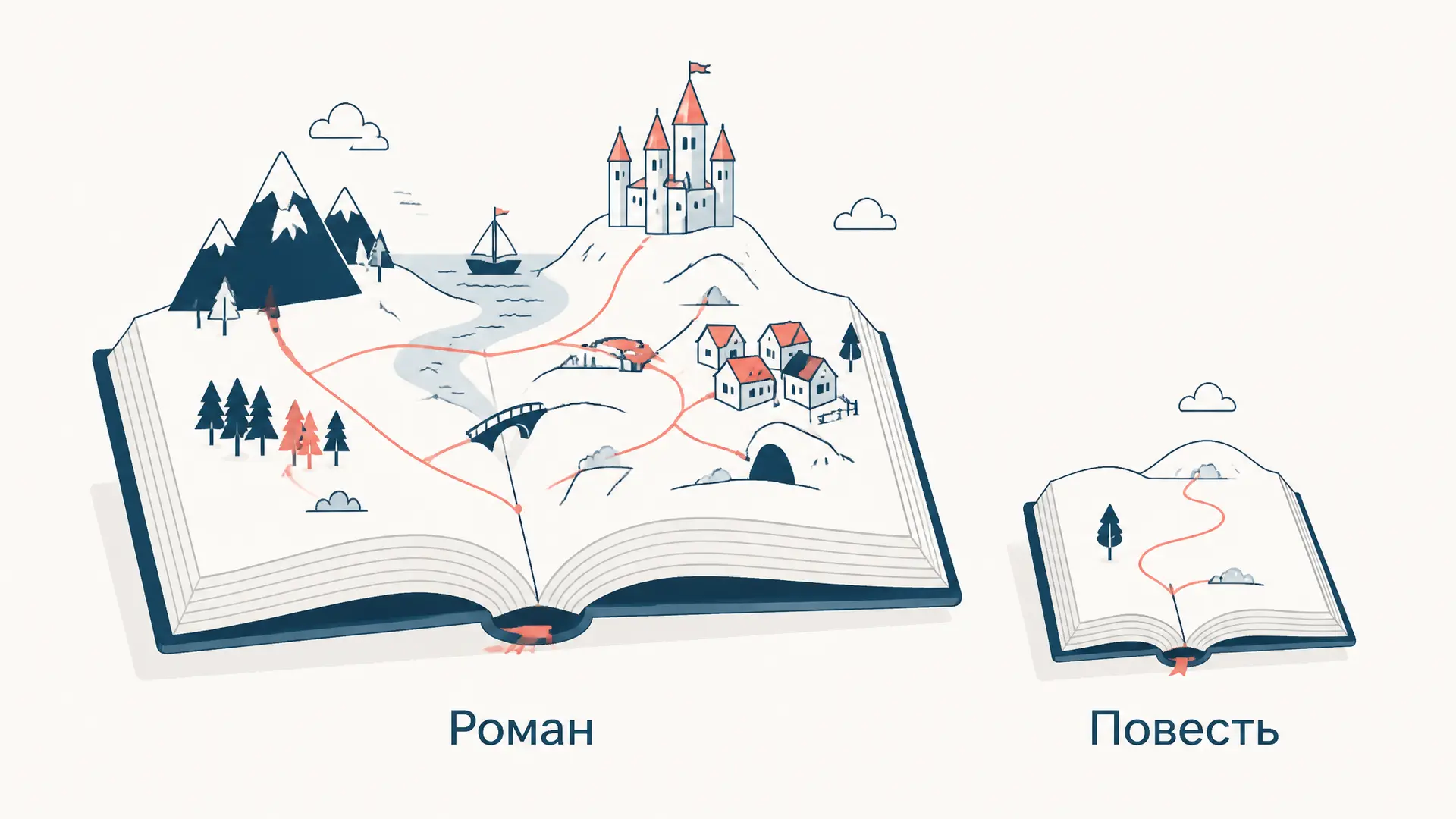 Отличие романа от повести: признаки и примеры