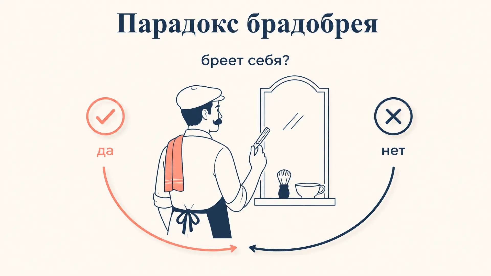 Парадокс брадобрея: формулировка и решение