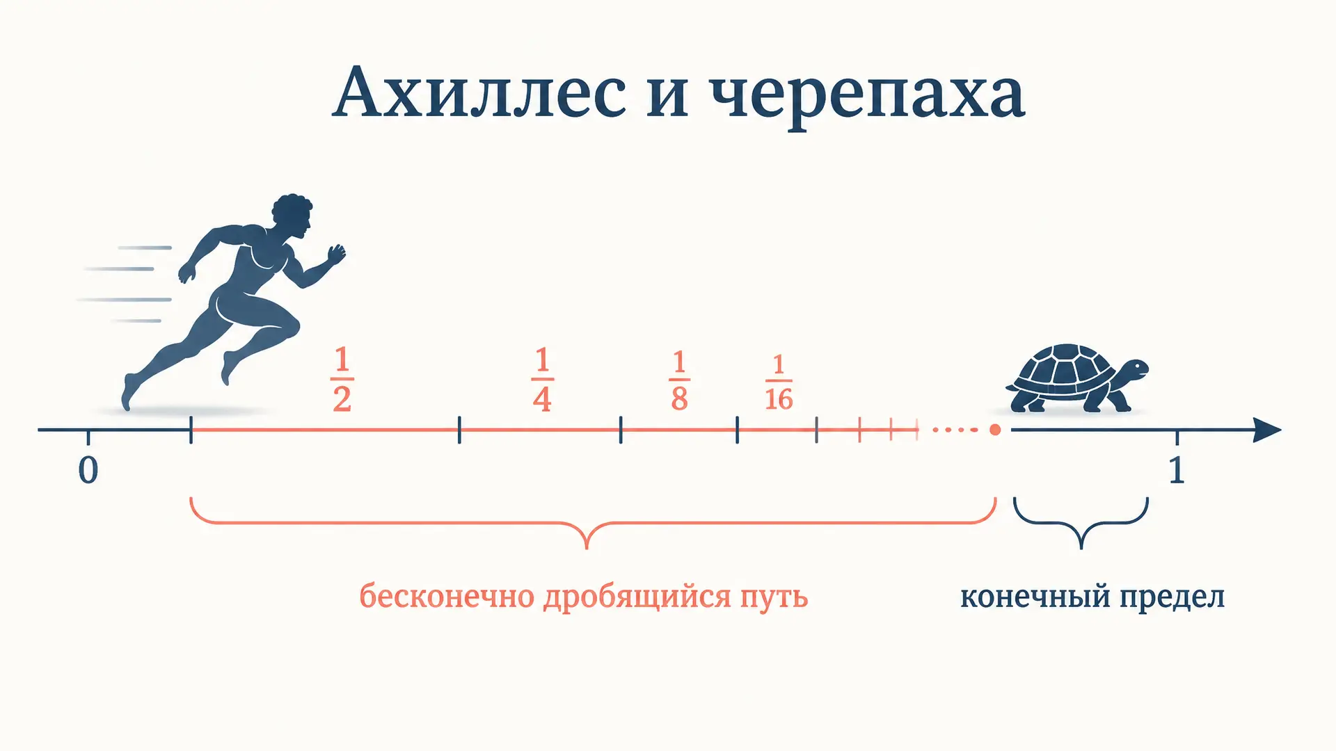 Парадокс Зенона Ахиллес и черепаха: разбор и решение