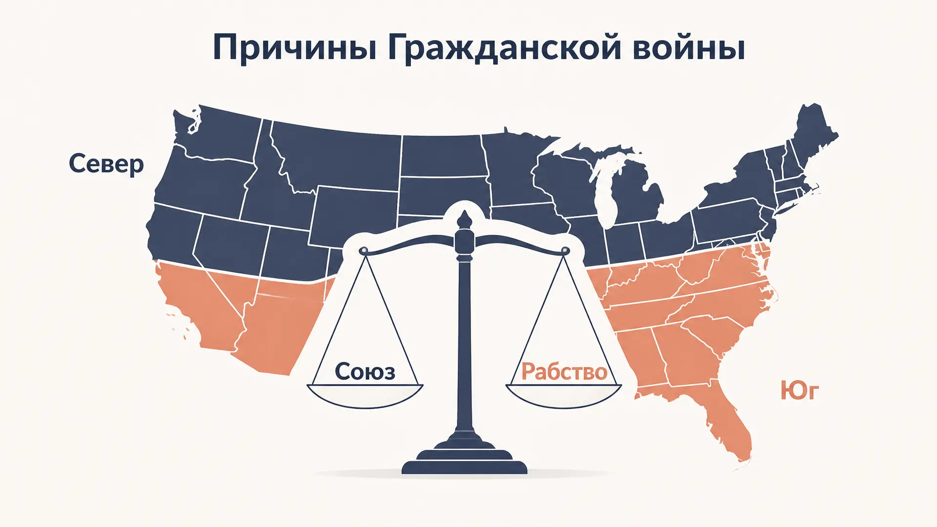 Причины Гражданской войны в США: рабство и раскол