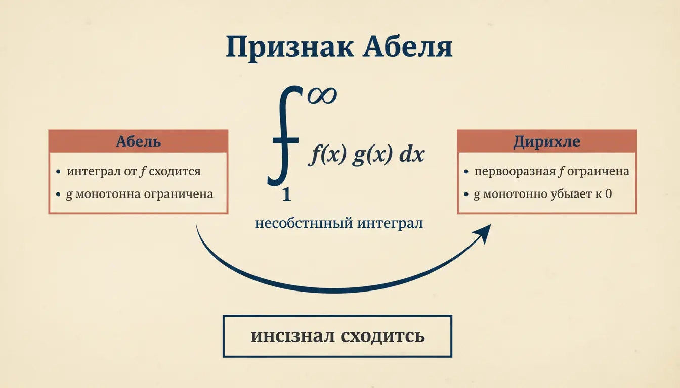 Признак Абеля для несобственных интегралов: применение