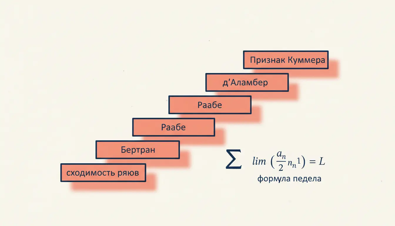 Признак Куммера сходимости: общий критерий рядов