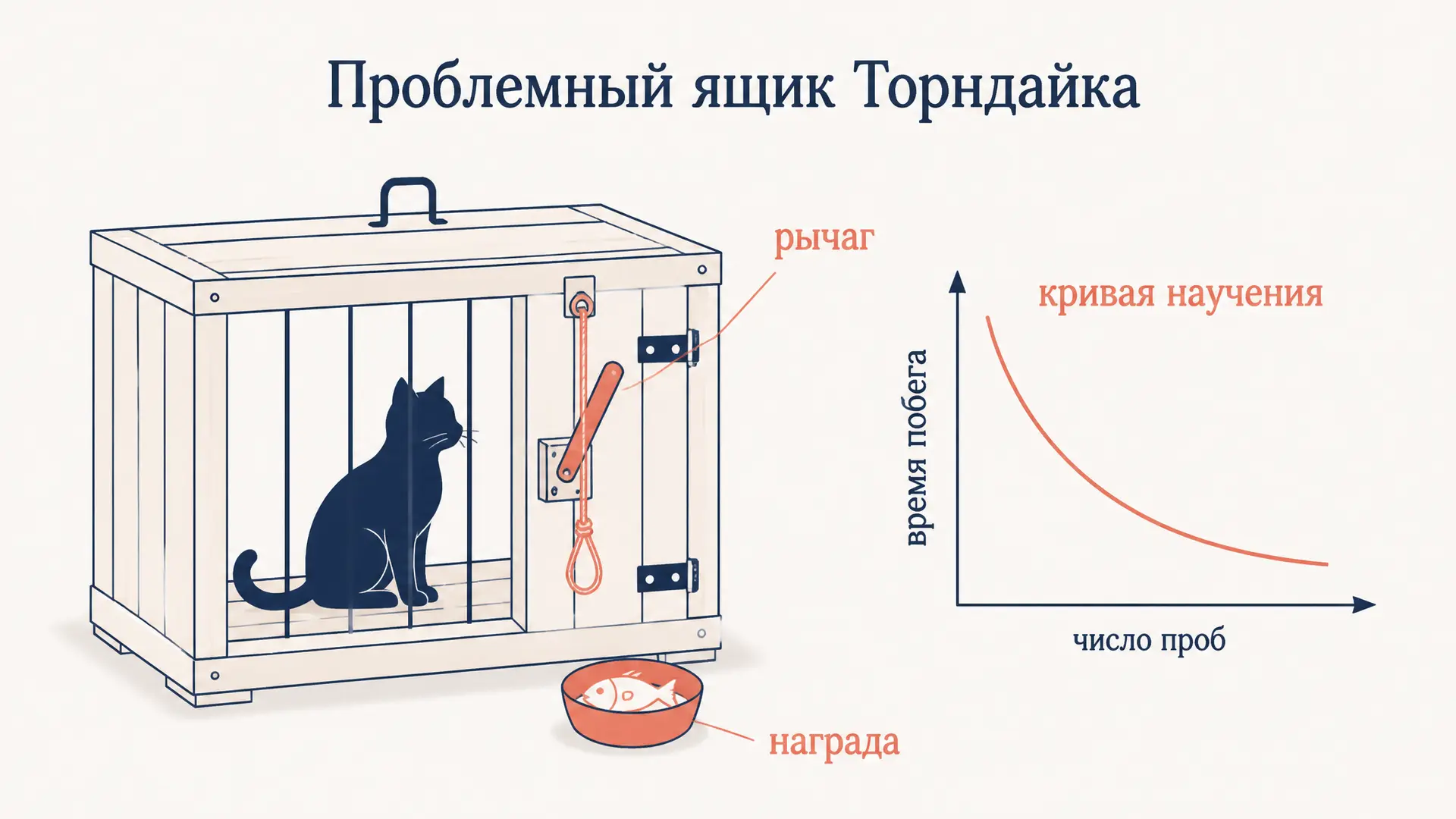 Проблемный ящик Торндайка: опыт, суть и выводы