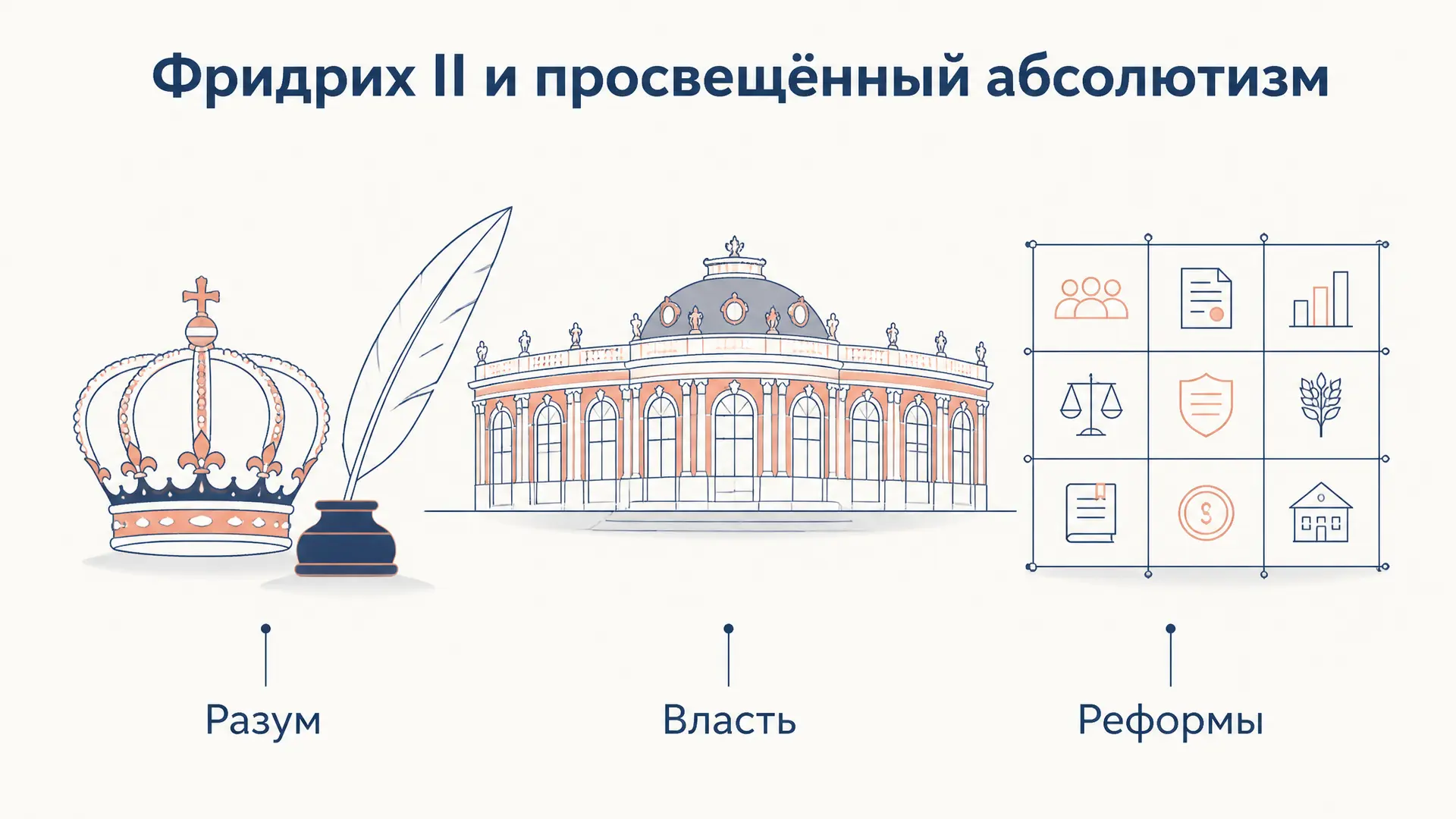 Просвещённый абсолютизм Фридриха II: реформы и противоречия