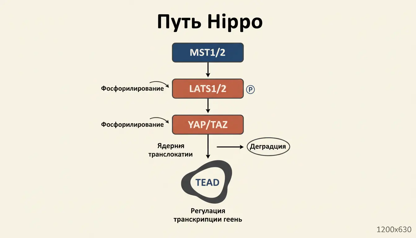 Путь Hippo сигнальный: каскад MST-LATS-YAP за 10 минут