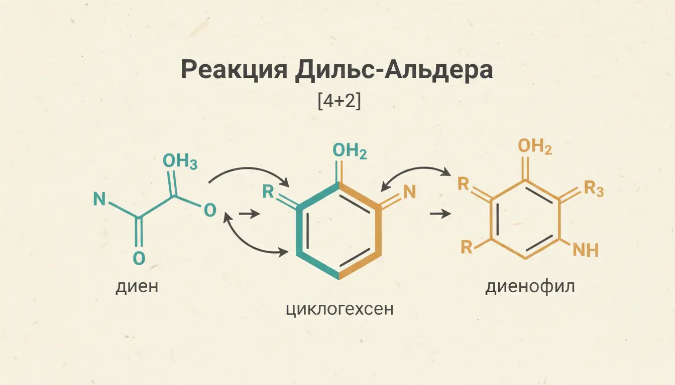 Реакция Дильса-Альдера: [4+2]-циклоприсоединение и механизм