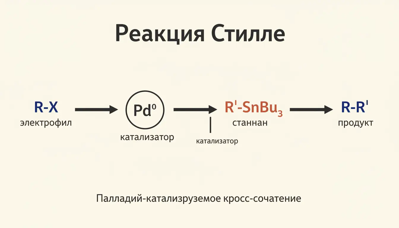 Реакция Стилле: Pd-сочетание органостаннанов