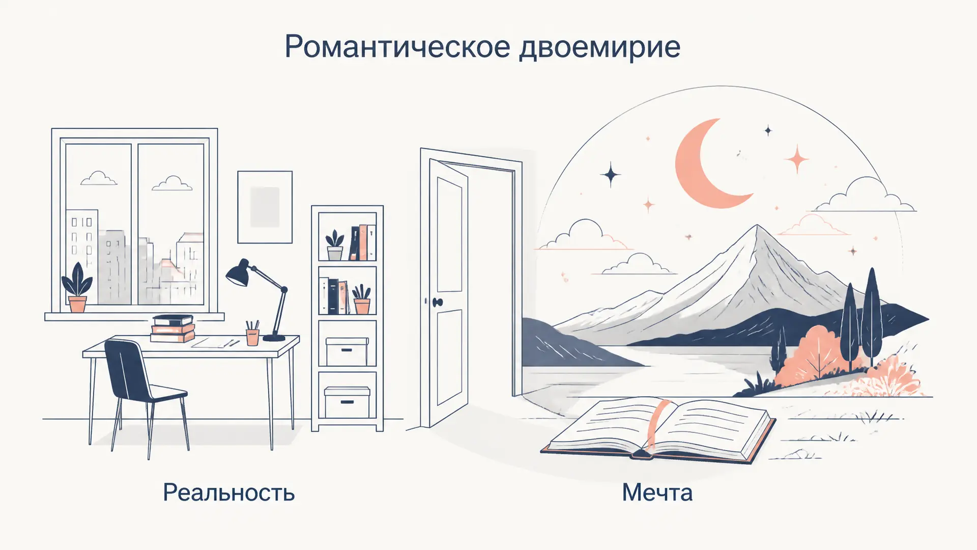 Романтическое двоемирие: признаки и примеры
