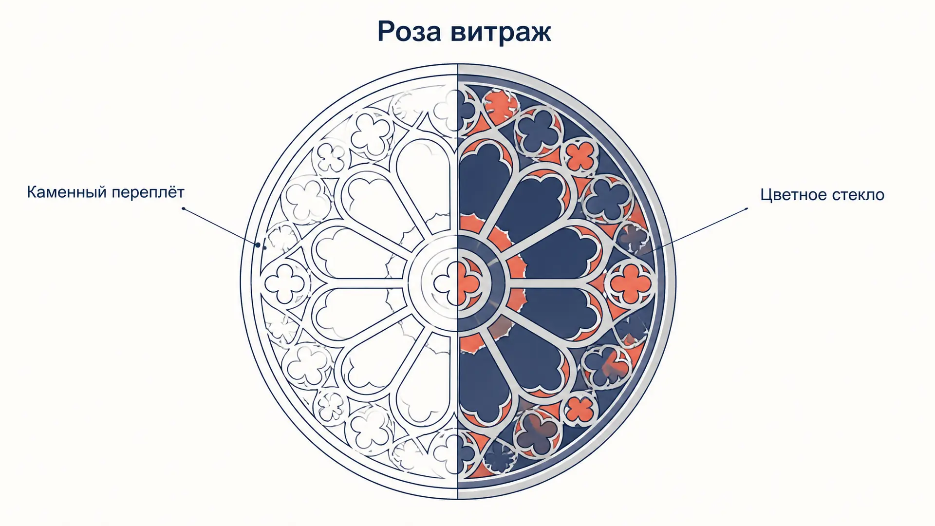 Роза витраж: устройство и типы готического окна