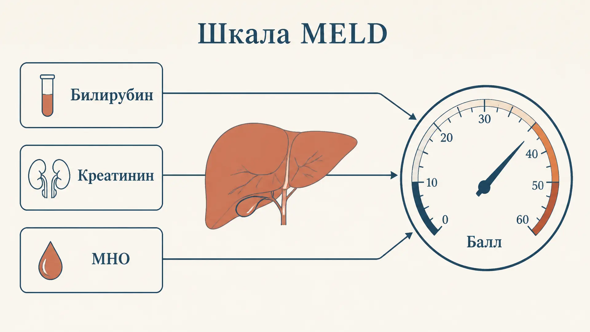Шкала MELD: оценка тяжести болезни печени