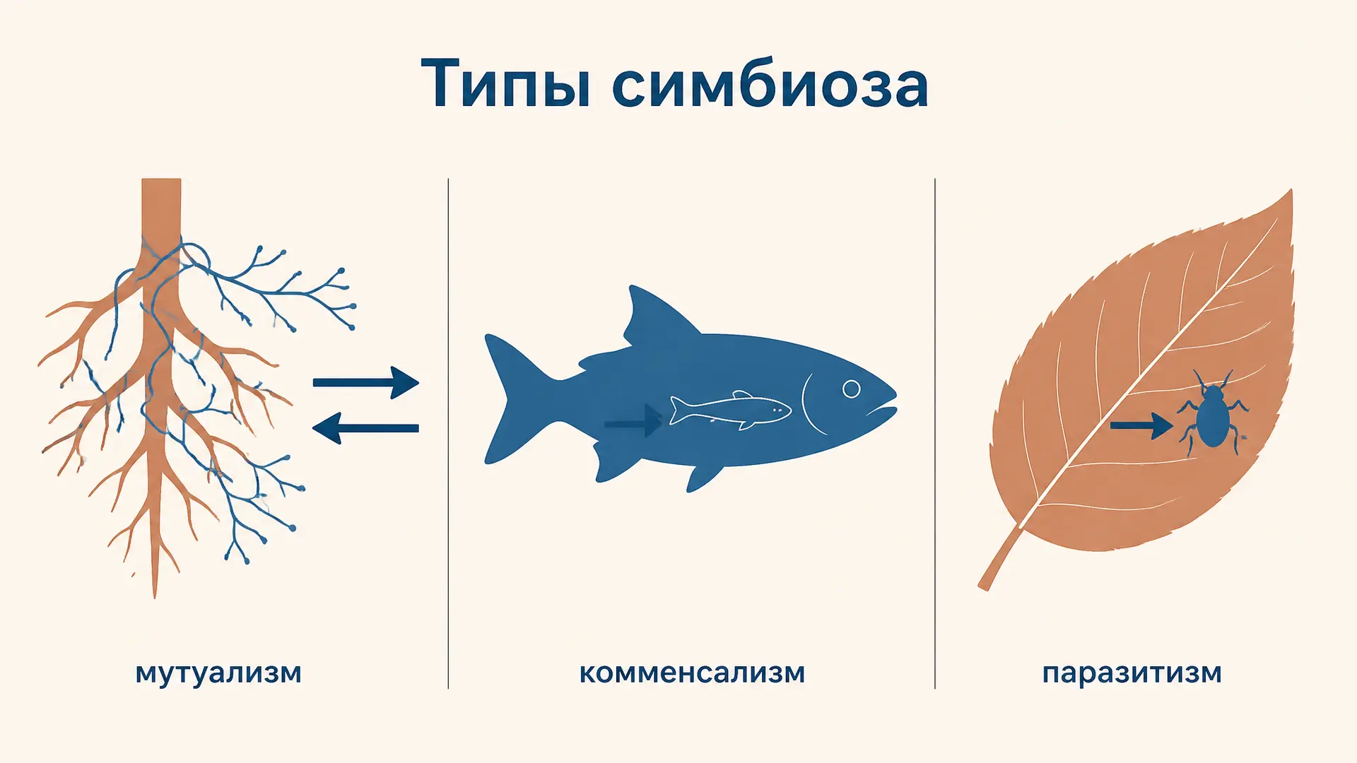 Симбиоз: типы, признаки и примеры взаимодействий