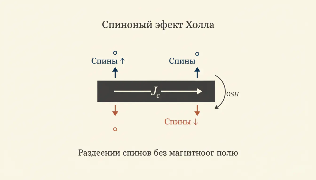 Спиновый эффект Холла: разделение спинов без магнитного поля