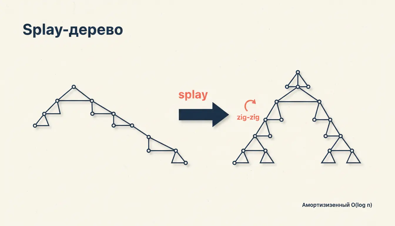 Splay-дерево: самобалансирующееся BST с поворотами к корню