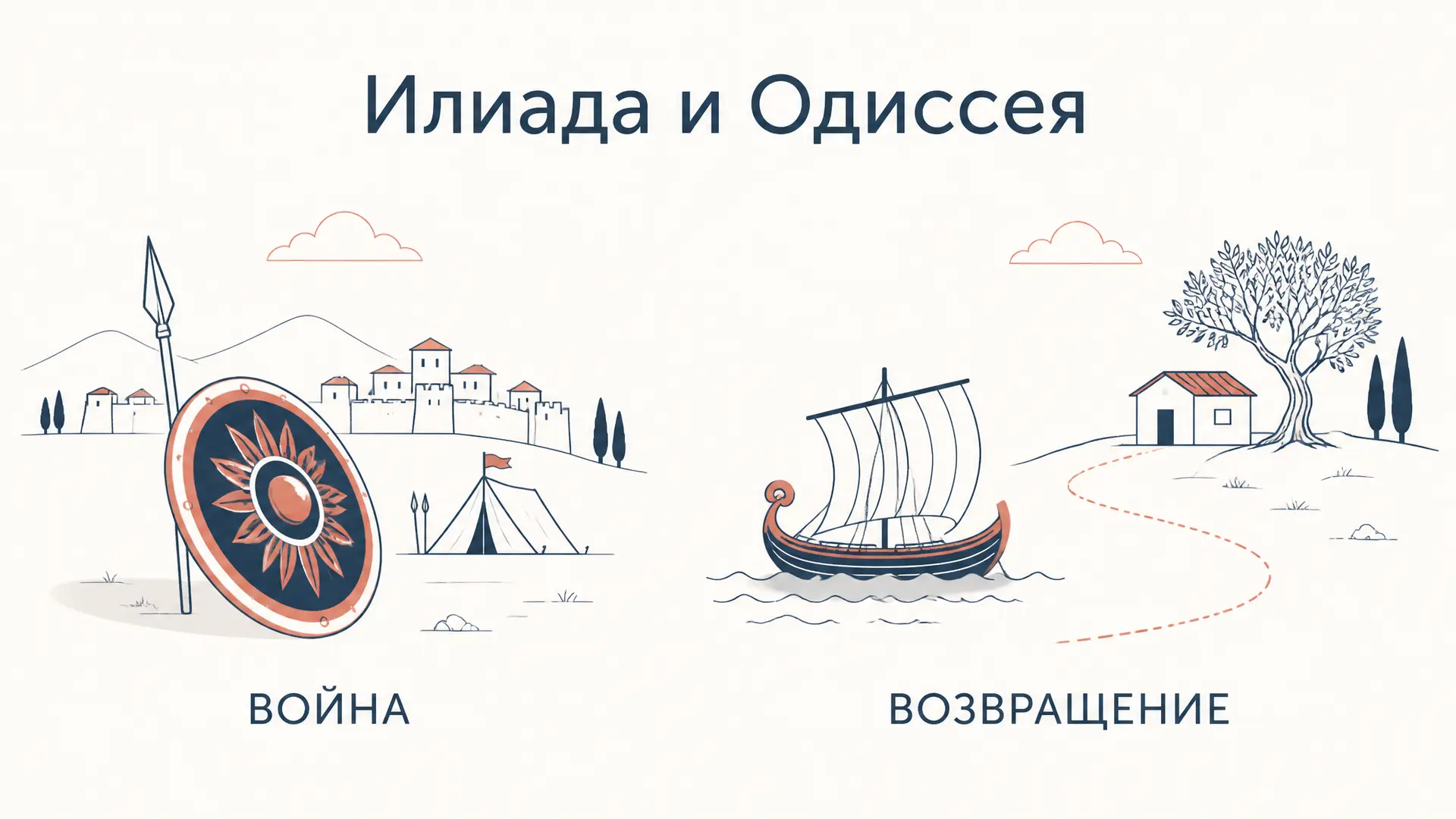 Сравнение Илиады и Одиссеи: темы и герои