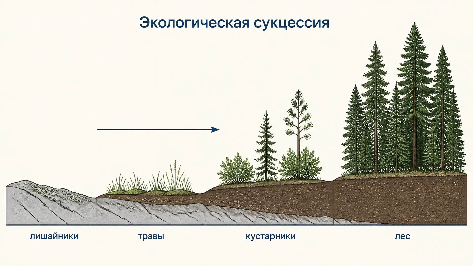 Сукцессия экологическая: от пионеров до климакса